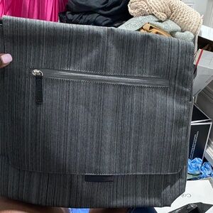 Gray Striped Men's Bag